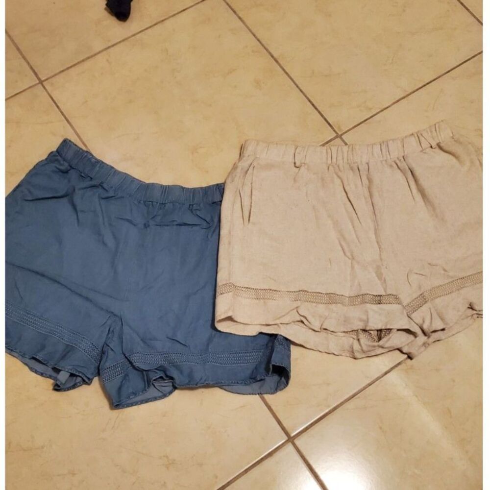 MARISA OLIVIA 2 SHORTS BUNDLE TENCEL,RAYON,LINEN SIZE XL